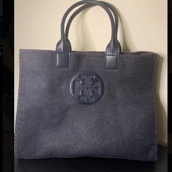 Tory Burch Ella Large Wool and Leather Tote - Picture 4 of 5